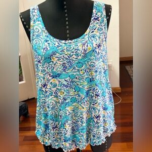 LILLY PULITZER SEA MONKEY TANK TOP WOMEN SIZE SMALL EXCELLENT CONDITION SEE PICS
